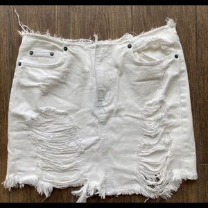 Carmar white denim skirt